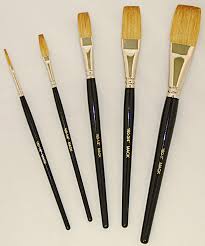 Sign shop lettering brushes