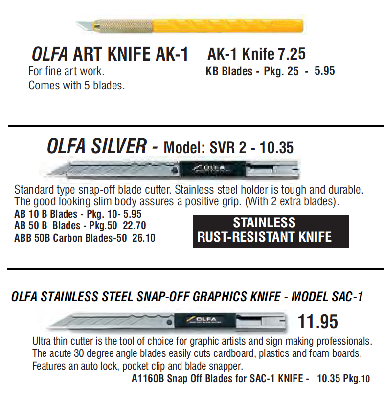 Olfa 2 June 2022 - "Olfa" Cutting Tools