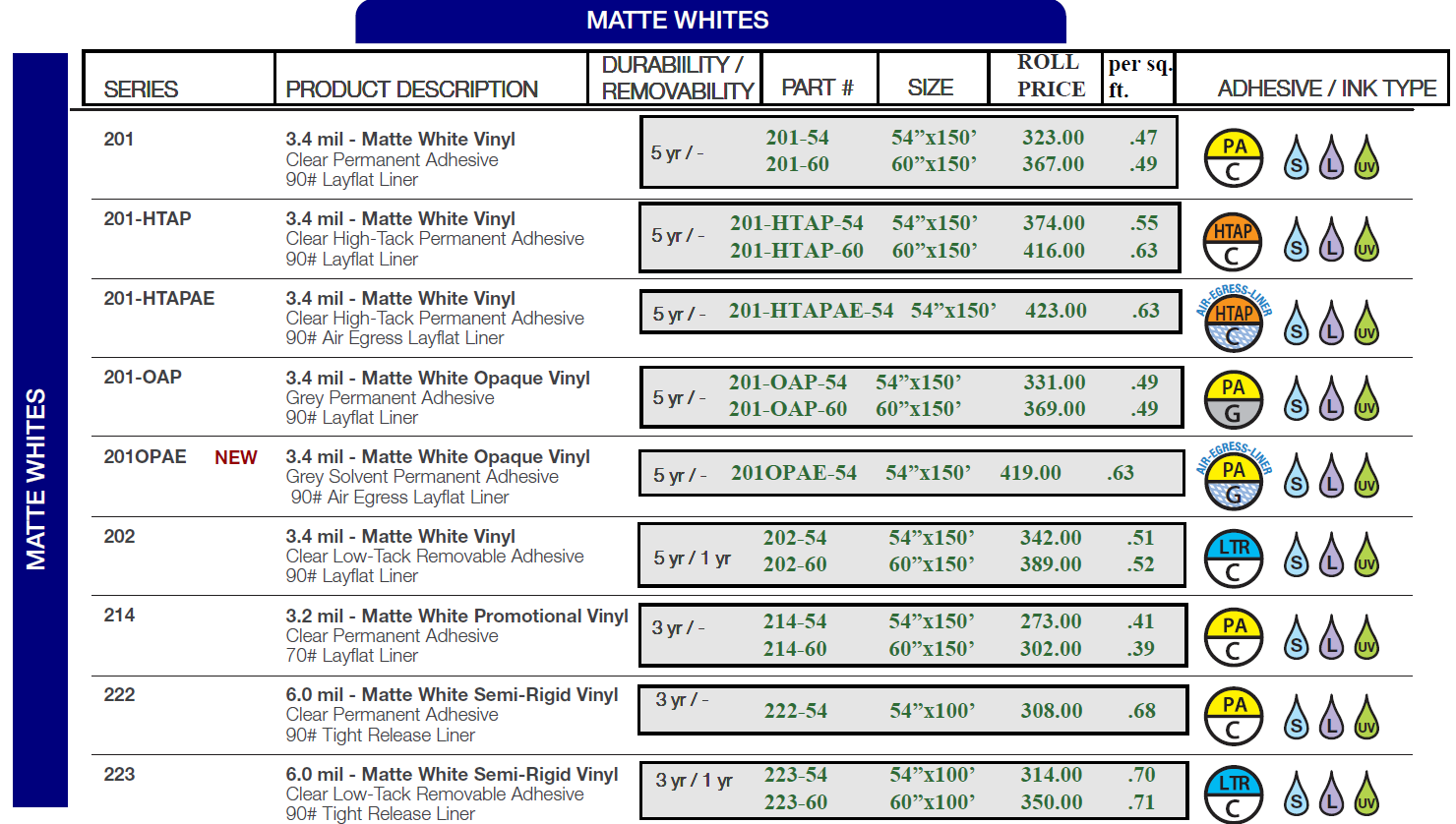 concept matte whites sep 2023 - Digital Print - Media - Matte Whites
