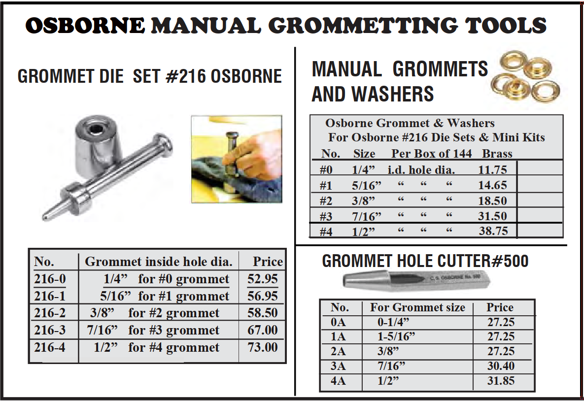 Osborne tools 1 - Grommet Hand Tools