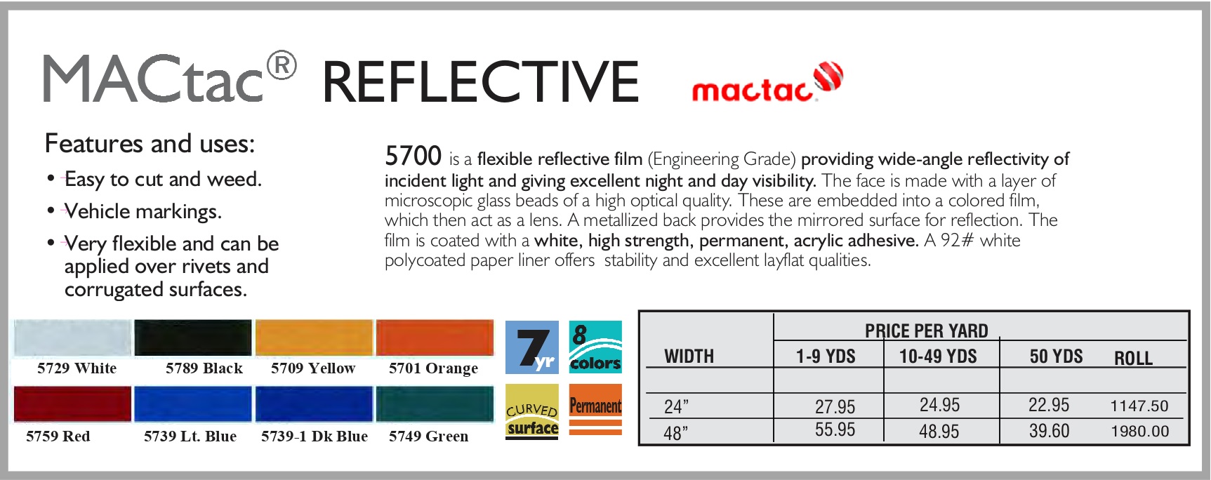 mactac reflective 1 - MacTac Reflective Vinyl