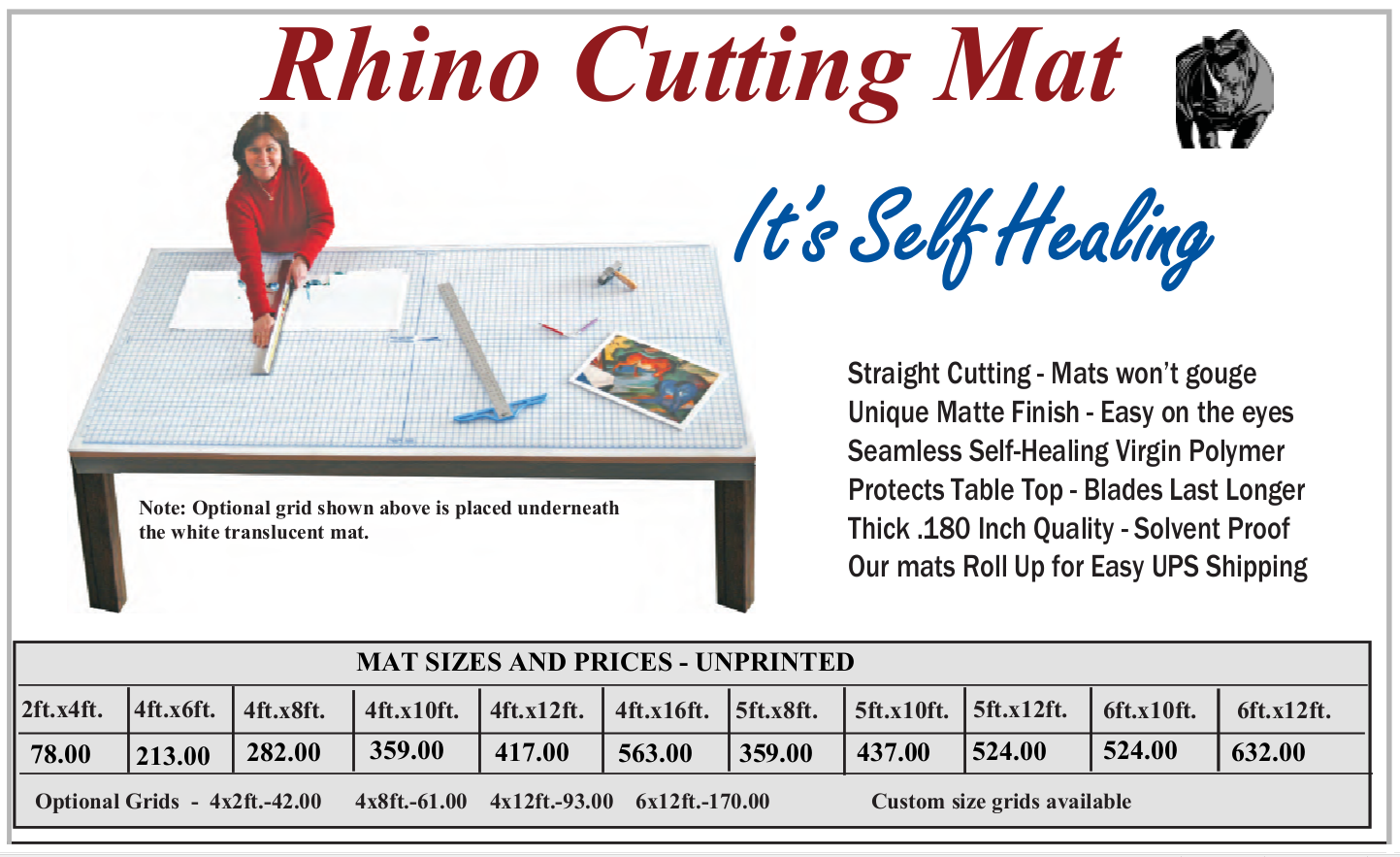 Rhino shop cutting mat