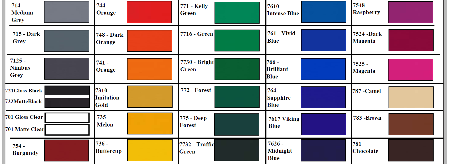 2 mil cast 2 - 2 mil Cast Vinyl High Performance - All Colours