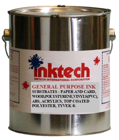 General Purpose Ink 1 2 - "Ink Tech" Screen Printing Inks