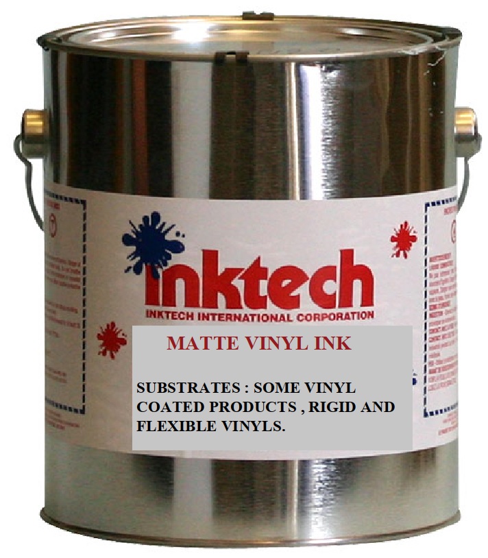 Matte Vinyl Ink - "Ink Tech" Screen Printing Inks
