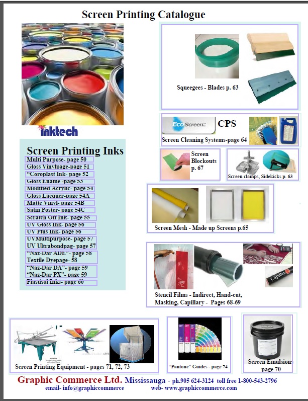 Screen Printing Catalogue Cover - Home Page