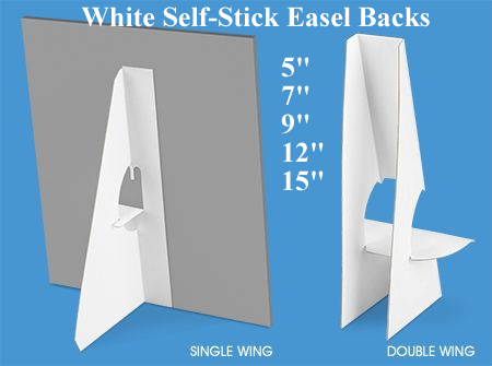 White Self-Stick Easel Backs