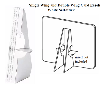 easels white self stick single and double wing 9 - Sundry