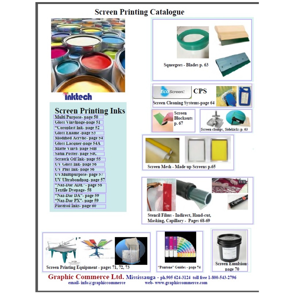 Screen Printing Catalogue - Graphic Commerce Ltd.