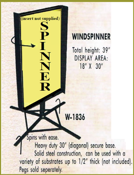Windspinner original June 2022 - "A-FRAMES"-SIGN HOLDERS-BANNER STANDS